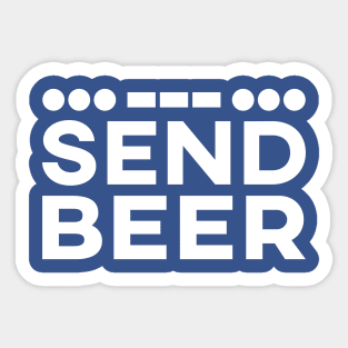 SOS SEND BEER Sticker